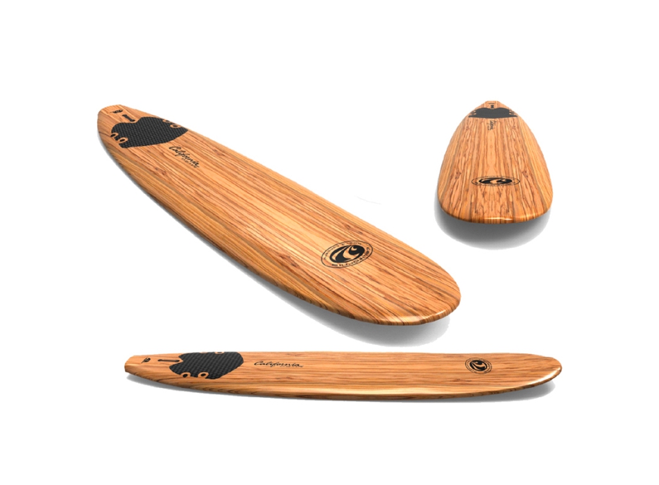 CBC FUN 7'0" CALIFORNIA BEAR SERIES WOOD SOFTBOARD