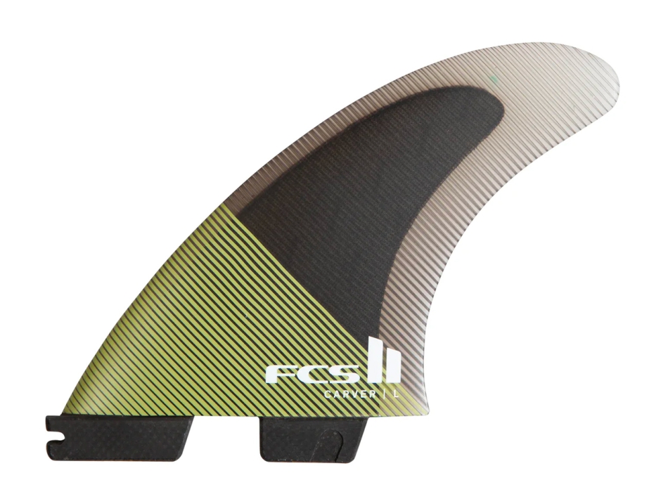 FCS II CARVER PC AIRCORE CARBON TRI FIN SET EUCALYPTUS