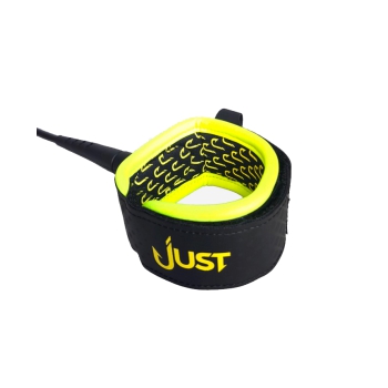 JUST LEASH PREMIUM COMP 6' BLACK YELLO FLUO