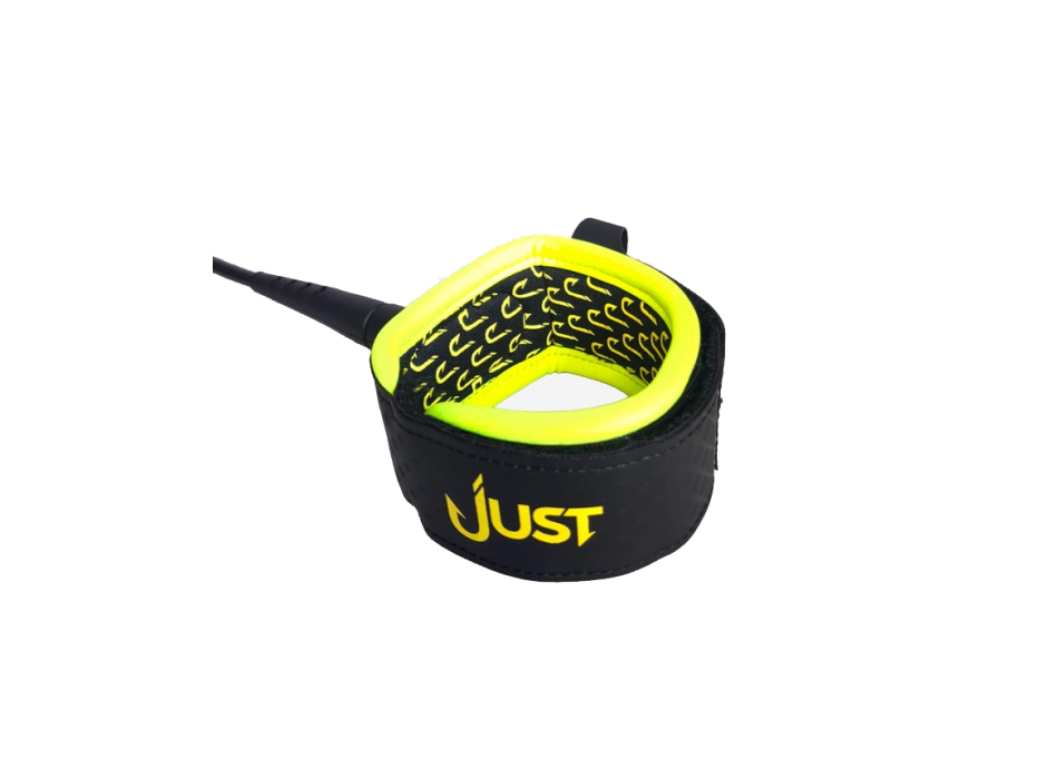 JUST LEASH PREMIUM COMP 6' BLACK YELLO FLUO