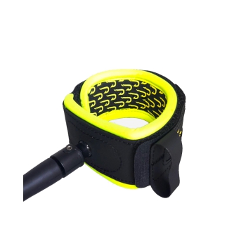 JUST LEASH PREMIUM COMP 6' BLACK YELLO FLUO