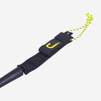 JUST LEASH PREMIUM COMP 6' BLACK YELLO FLUO