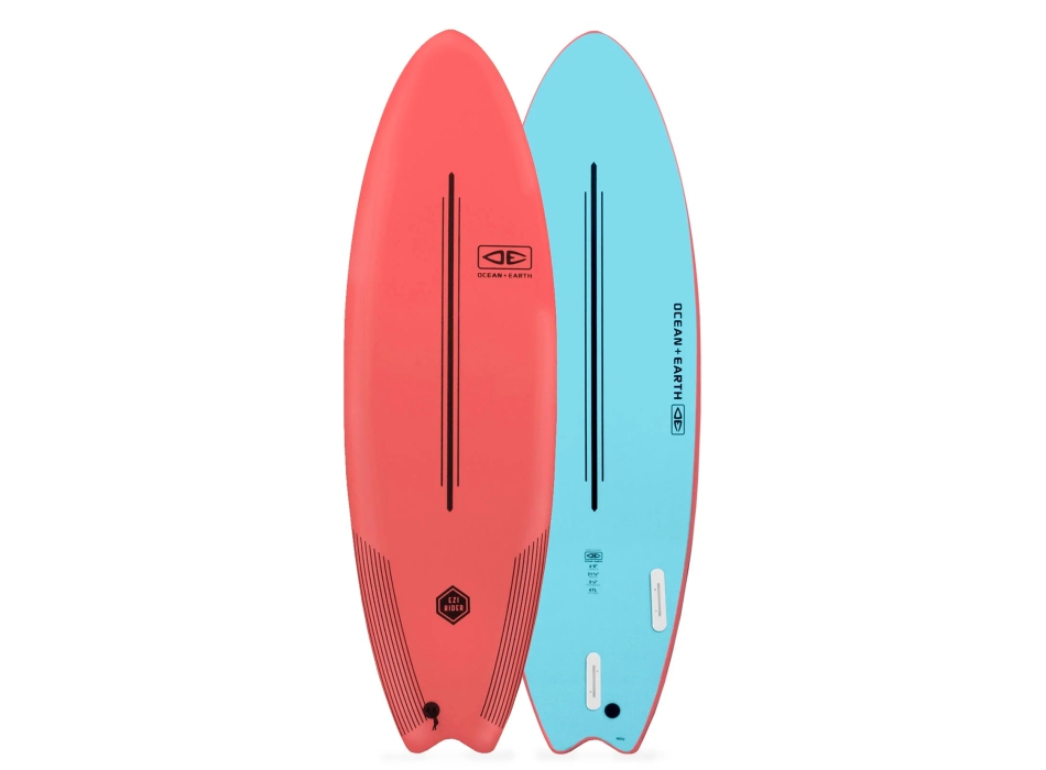 O&E SPRAY 6'0" EZI RIDER SOFTBOARD CORAL