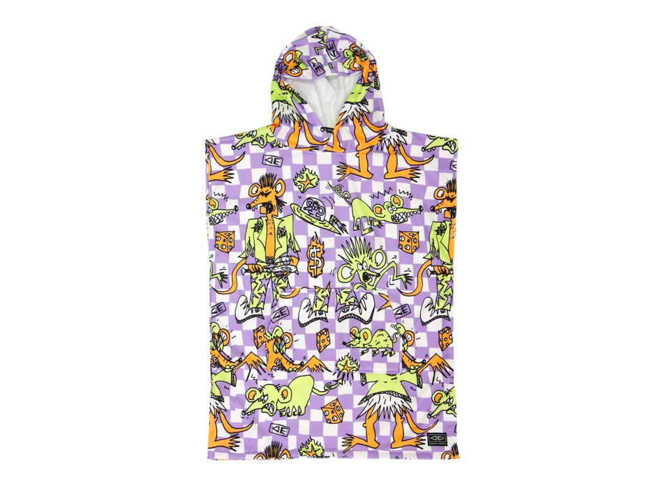 OCEAN & EARTH IRVINE HOODED PONCHO PER BAMBINI PURPLE