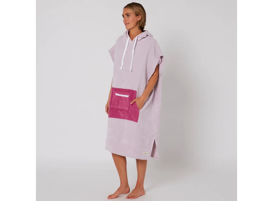 OCEAN & EARTH LADIES DAYDREAM HOODED PONCHO IN SPUGNA DONNA LAVANDER