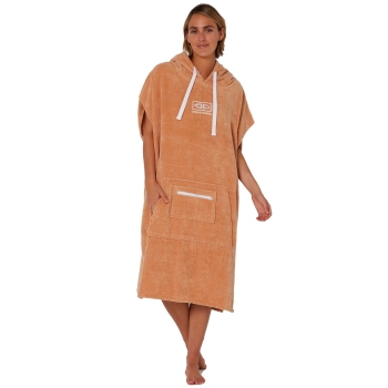 OCEAN & EARTH LADIES HOODED PONCHO IN SPUGNA DONNA CLAY