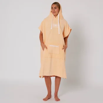 OCEAN & EARTH LADIES HOODED PONCHO IN SPUGNA DONNA PEACH