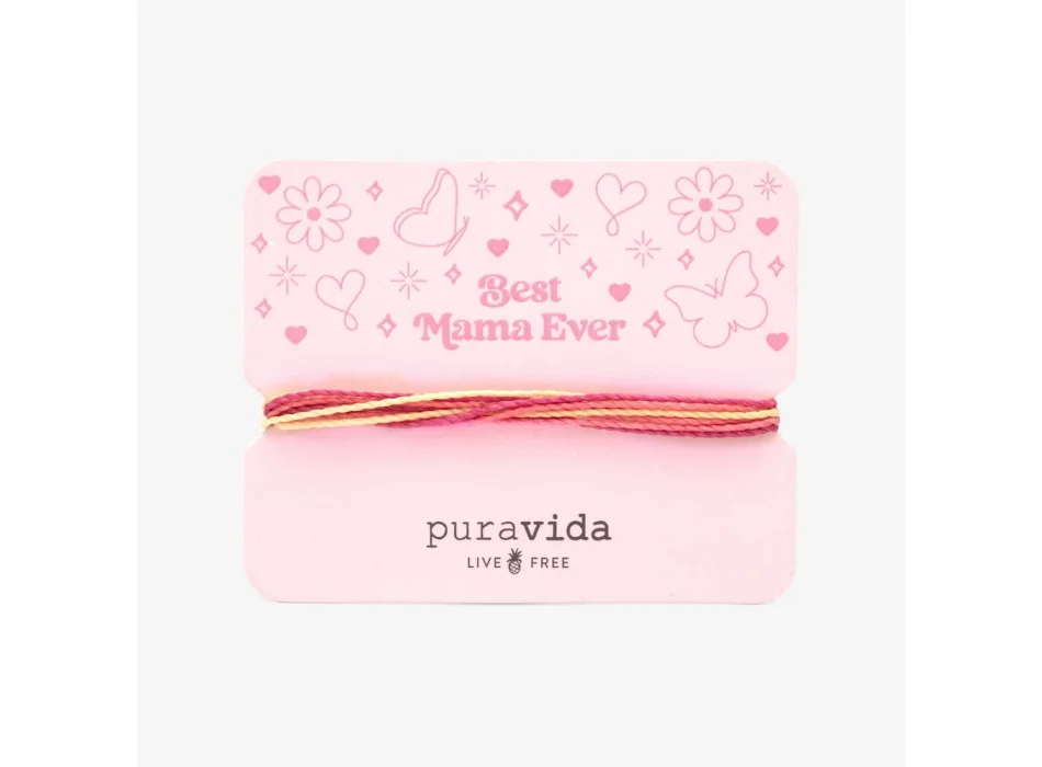 PURA VIDA CARD BRACCIALETTO BEST MAMA EVER