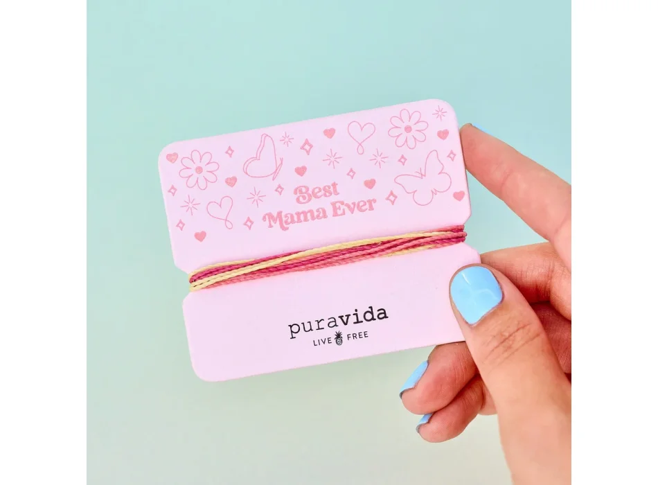 PURA VIDA CARD BRACCIALETTO BEST MAMA EVER