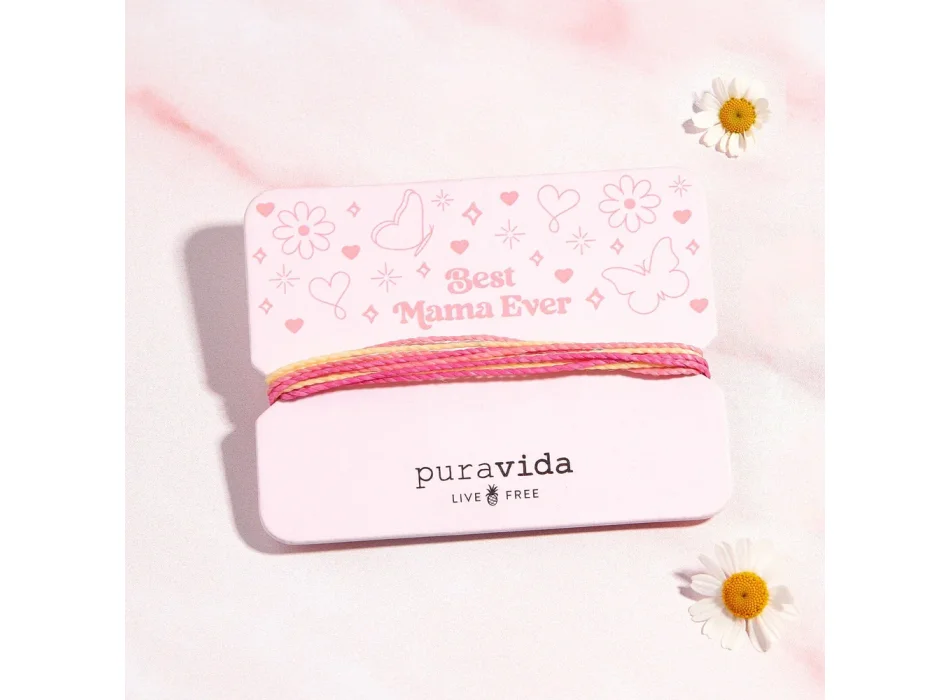 PURA VIDA CARD BRACCIALETTO BEST MAMA EVER