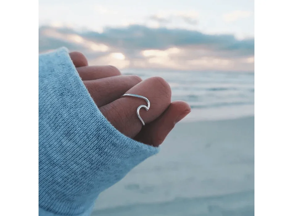 PURA VIDA WAVE ANELLO SILVER