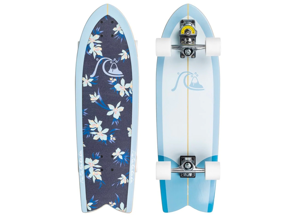 QUIKSILVER 32" RETRO FISH PWRD BY SMOOTHSTAR SURFSKATE COMPLETO