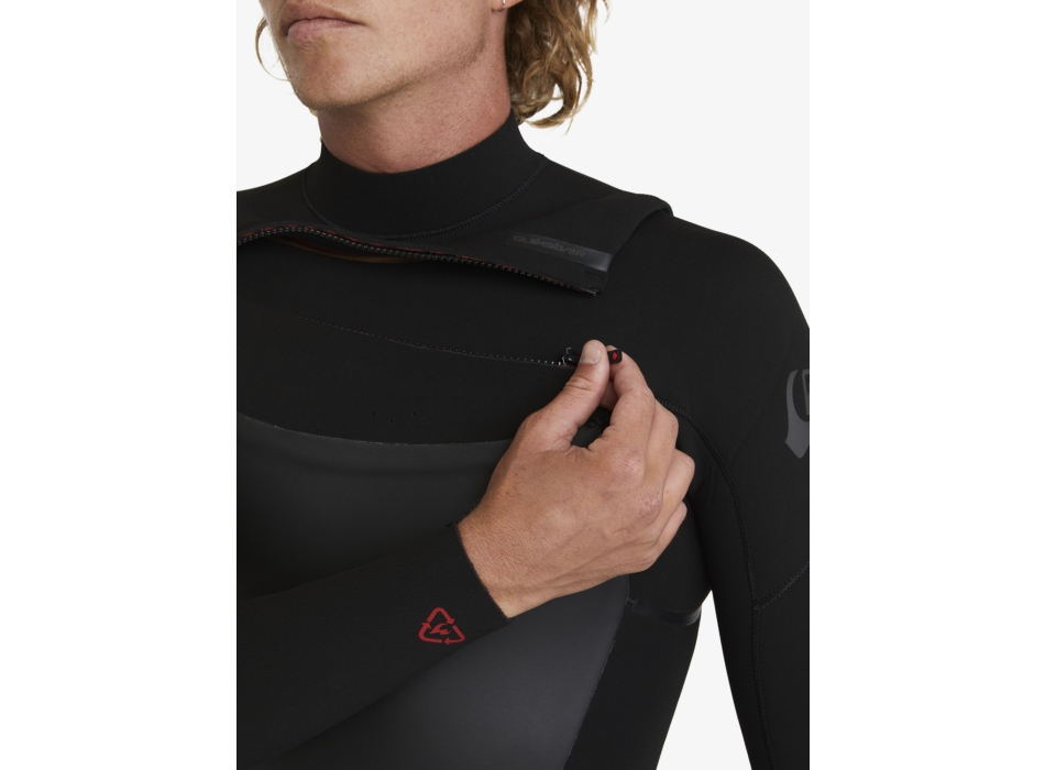 QUIKSILVER 4/3 MARATHON SESSIONS CHEST ZIP MUTA INTERA BLACK