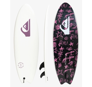 QUIKSILVER 5'4" SOFTBOARD RIPPER WHITE