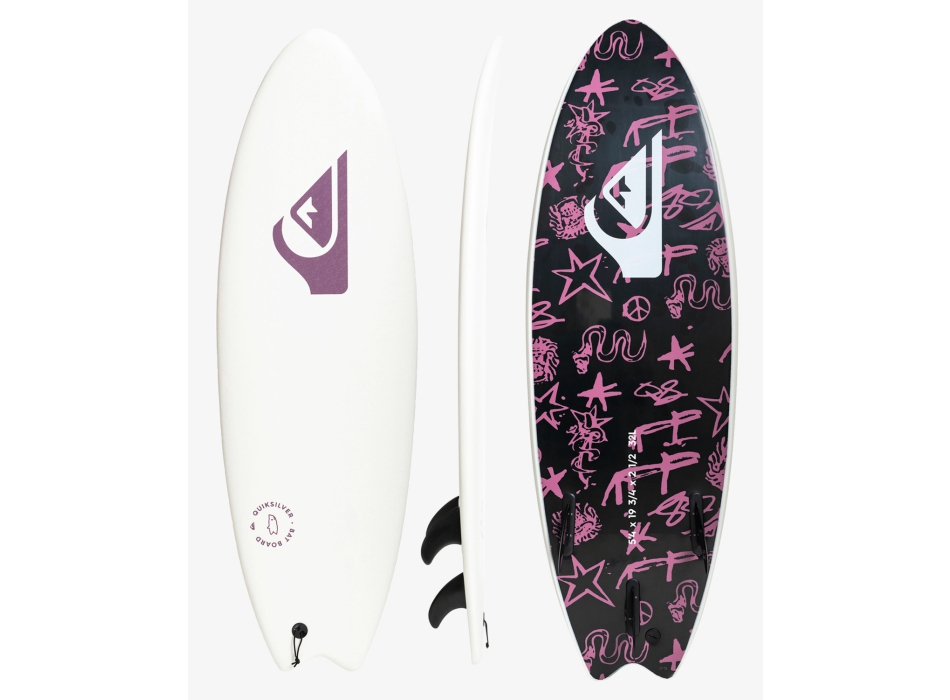 QUIKSILVER 5'4" SOFTBOARD RIPPER WHITE