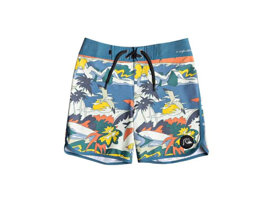 QUIKSILVER BOARDSHORTS RAGAZZO HIGHLINE FEELIN FINE 15" 8-16 ANNI