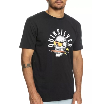 QUIKSILVER ROCKING SKULL T-SHIRT BLACK