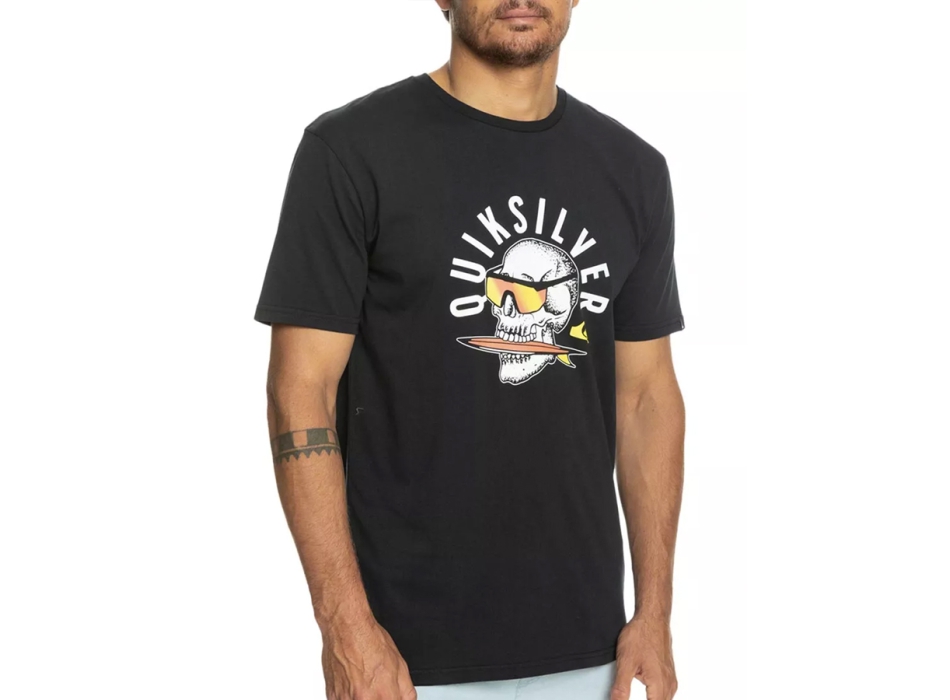 QUIKSILVER ROCKING SKULL T-SHIRT BLACK