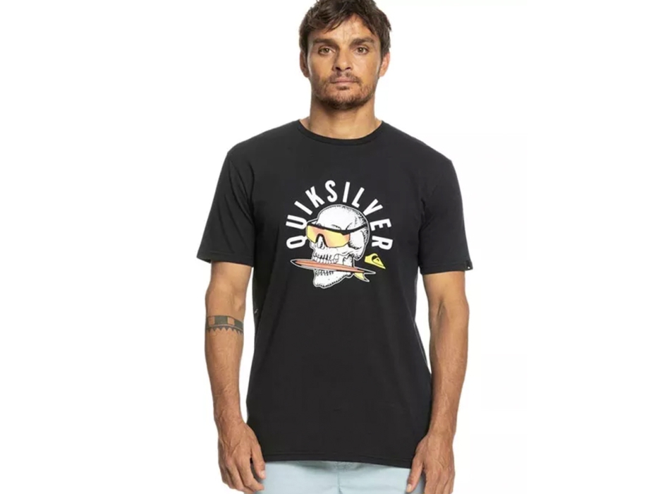 QUIKSILVER ROCKING SKULL T-SHIRT BLACK