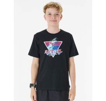 RIP CURL ACTION TEE RAGAZZO BLACK