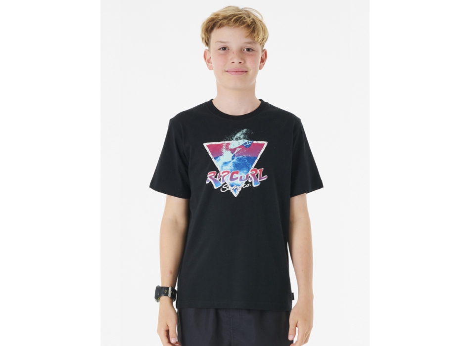 RIP CURL ACTION TEE RAGAZZO BLACK