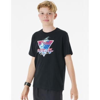 RIP CURL ACTION TEE RAGAZZO BLACK