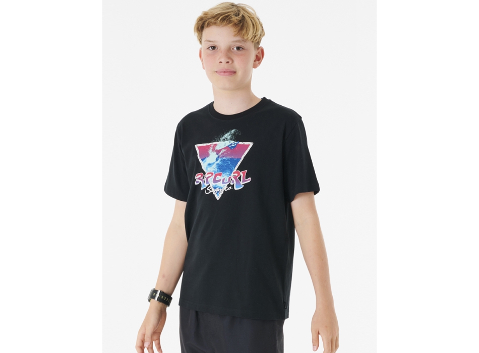 RIP CURL ACTION TEE RAGAZZO BLACK