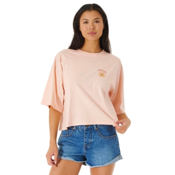 RIP CURL ALOHA WITH LOVE HERITAGE CROP TEE DONNA