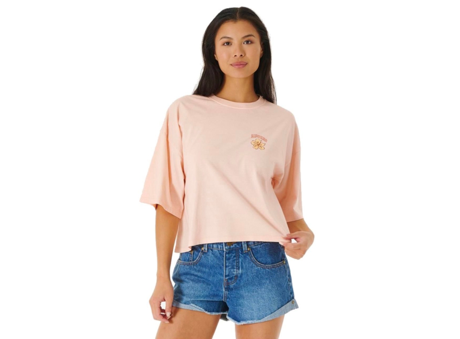 RIP CURL ALOHA WITH LOVE HERITAGE CROP TEE DONNA