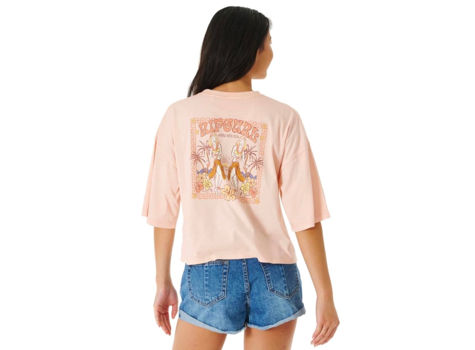 RIP CURL ALOHA WITH LOVE HERITAGE CROP TEE DONNA