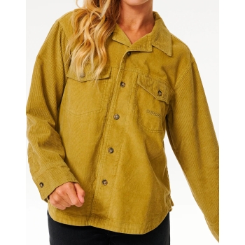 RIP CURL CAMICIA IN VELLUTO STEVIE CORD SHIRT KHAKI