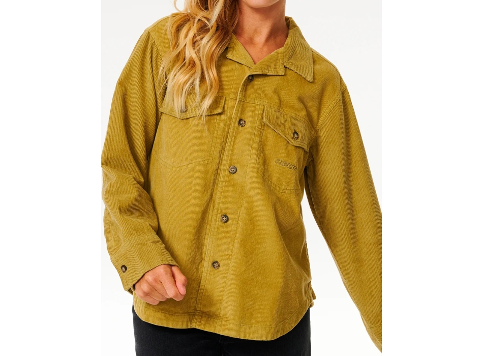 RIP CURL CAMICIA IN VELLUTO STEVIE CORD SHIRT KHAKI