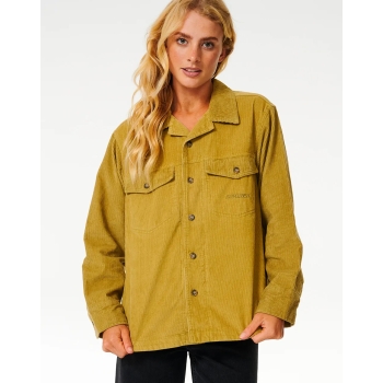 RIP CURL CAMICIA IN VELLUTO STEVIE CORD SHIRT KHAKI