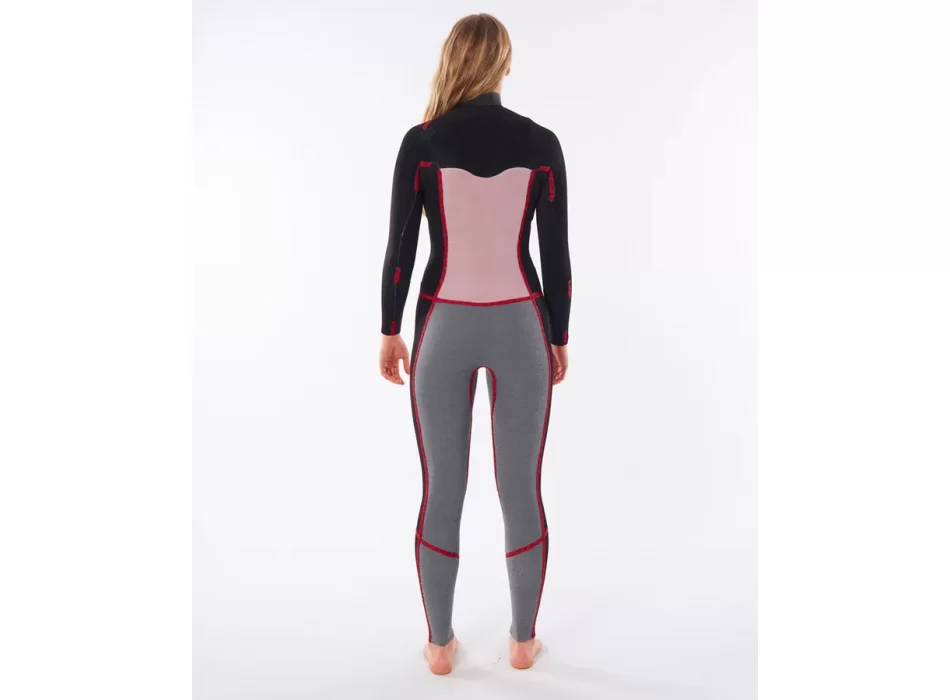 RIP CURL DAWN PATROL 5/3 MUTA INVERNALE DONNA CHEST ZIP