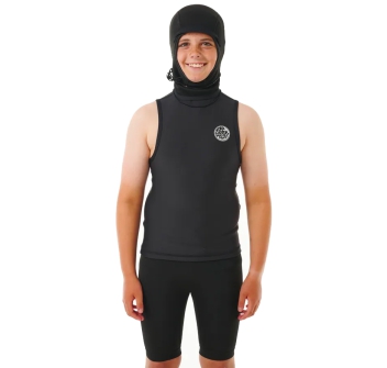 RIP CURL FLASHBOMB POLYPRO HOOD VEST CORPETTO CON CAPPUCCIO 2MM BAMBINO