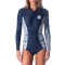 RIP CURL G BOMB SURFSUIT MUTINO IN LYCRA MANICHE LUNGHE FRONT ZIP UPF50+