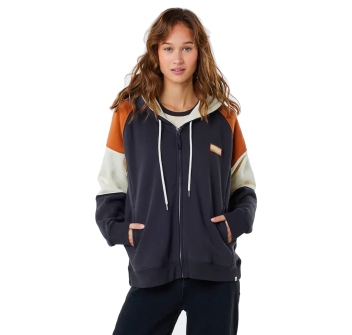 RIP CURL GALICIA FELPA CON ZIP E CAPPUCCIO DONNA