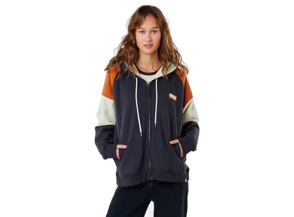 RIP CURL GALICIA FELPA CON ZIP E CAPPUCCIO DONNA