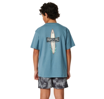 RIP CURL SHRED TEE RAGAZZO DUSTY BLUE