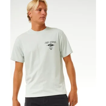 RIP CURL T-SHIRT FADE OUT ICON LIGHT GREEN