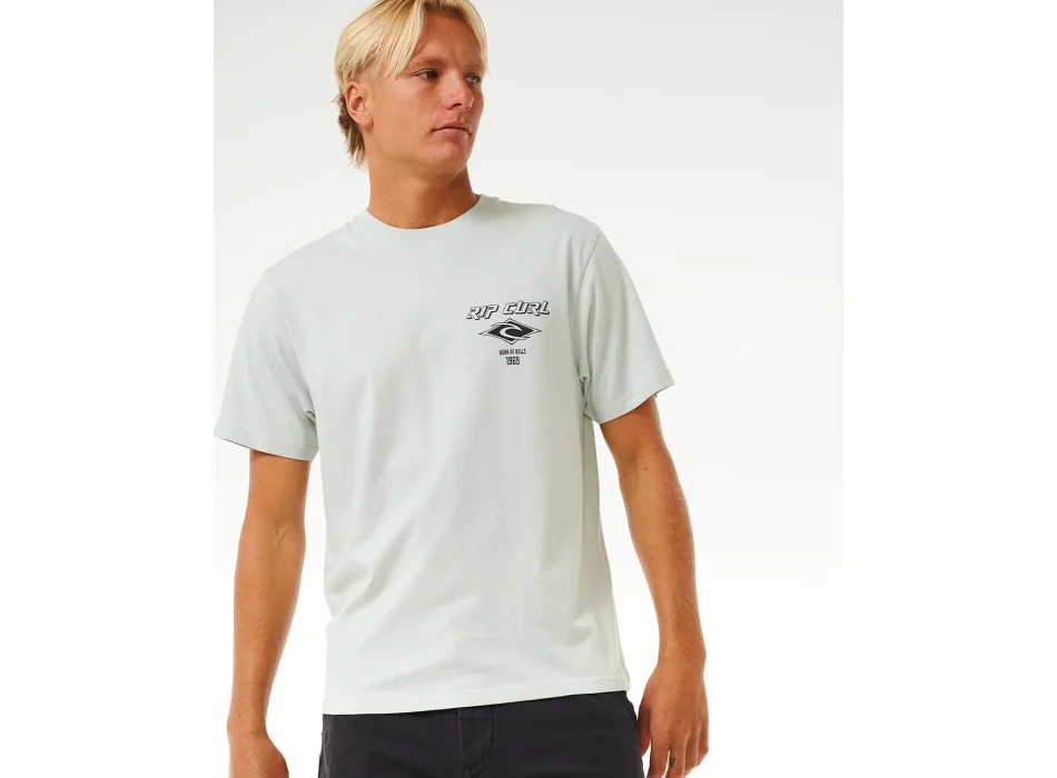 RIP CURL T-SHIRT FADE OUT ICON LIGHT GREEN