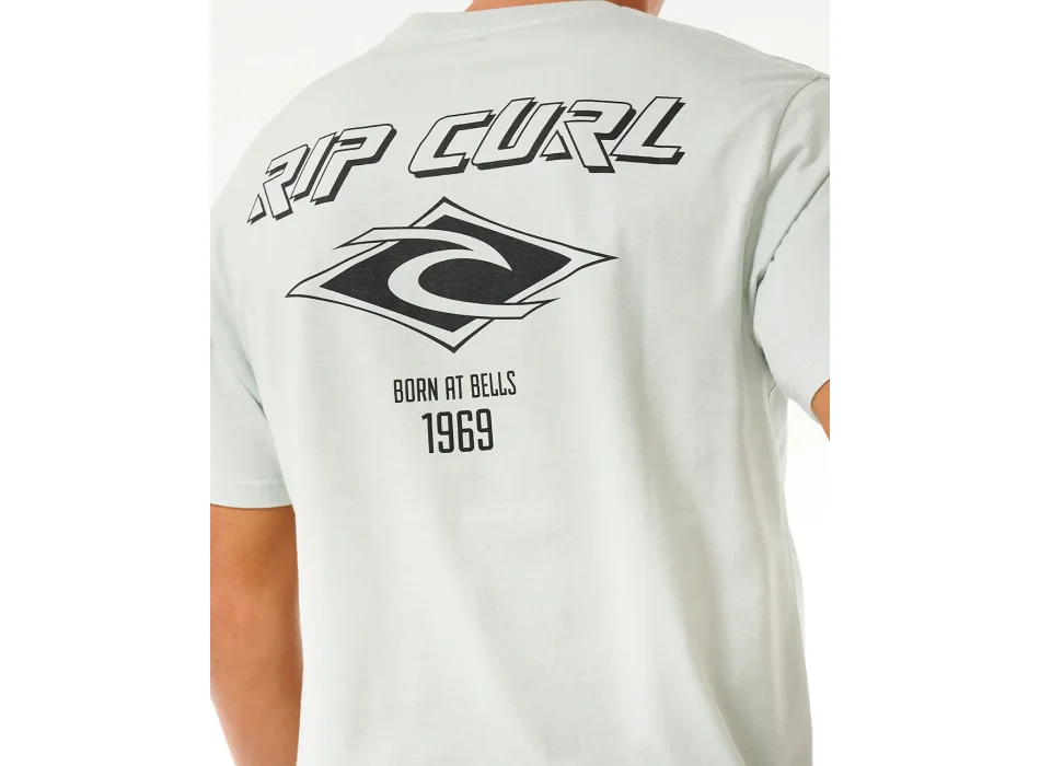 RIP CURL T-SHIRT FADE OUT ICON LIGHT GREEN