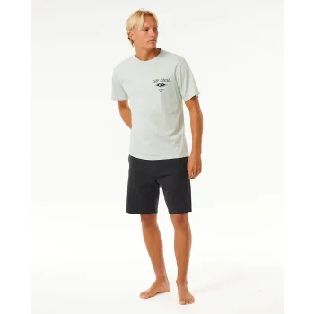 RIP CURL T-SHIRT FADE OUT ICON LIGHT GREEN