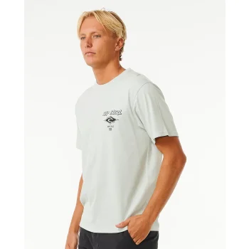 RIP CURL T-SHIRT FADE OUT ICON LIGHT GREEN