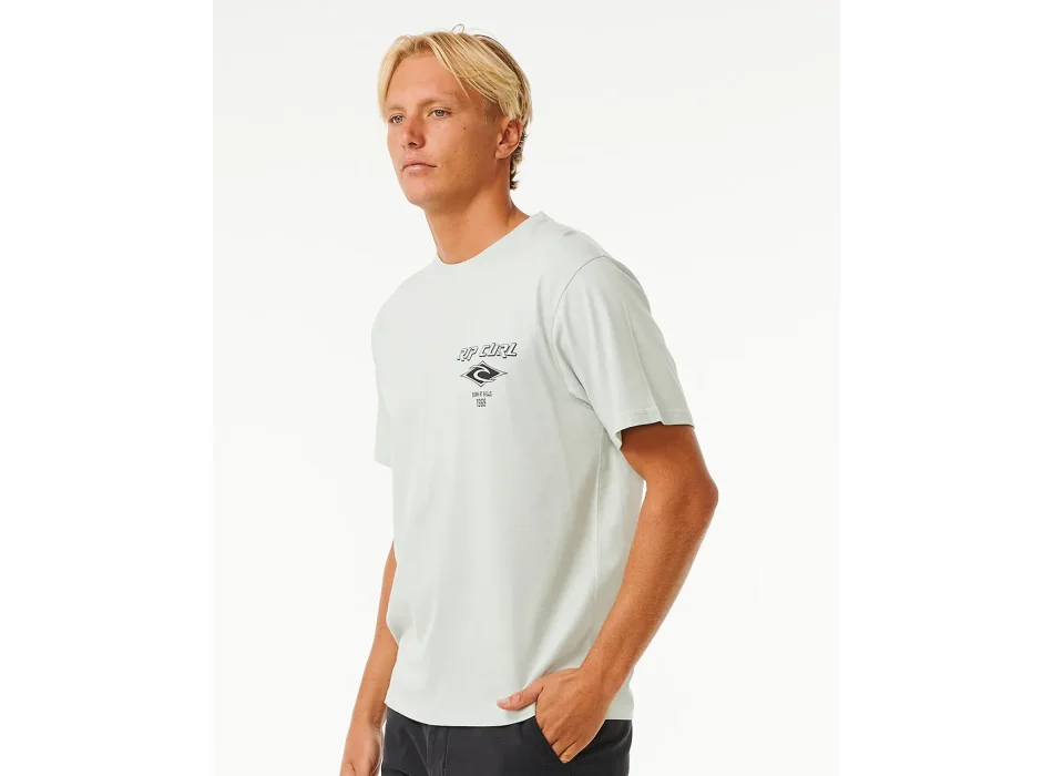 RIP CURL T-SHIRT FADE OUT ICON LIGHT GREEN