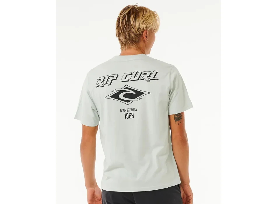 RIP CURL T-SHIRT FADE OUT ICON LIGHT GREEN