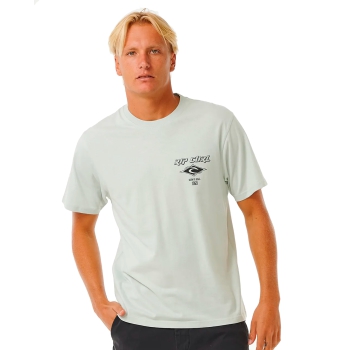 RIP CURL T-SHIRT FADE OUT ICON LIGHT GREEN