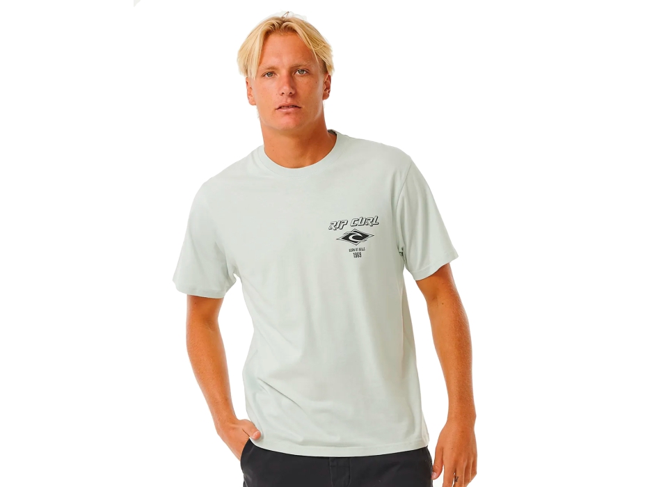 RIP CURL T-SHIRT FADE OUT ICON LIGHT GREEN