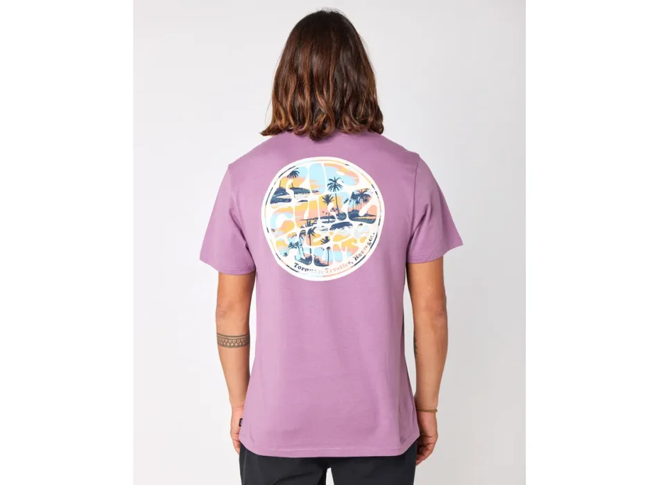 RIP CURL T-SHIRT PASSAGE DUSTY PURPLE