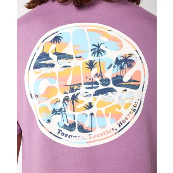 RIP CURL T-SHIRT PASSAGE DUSTY PURPLE